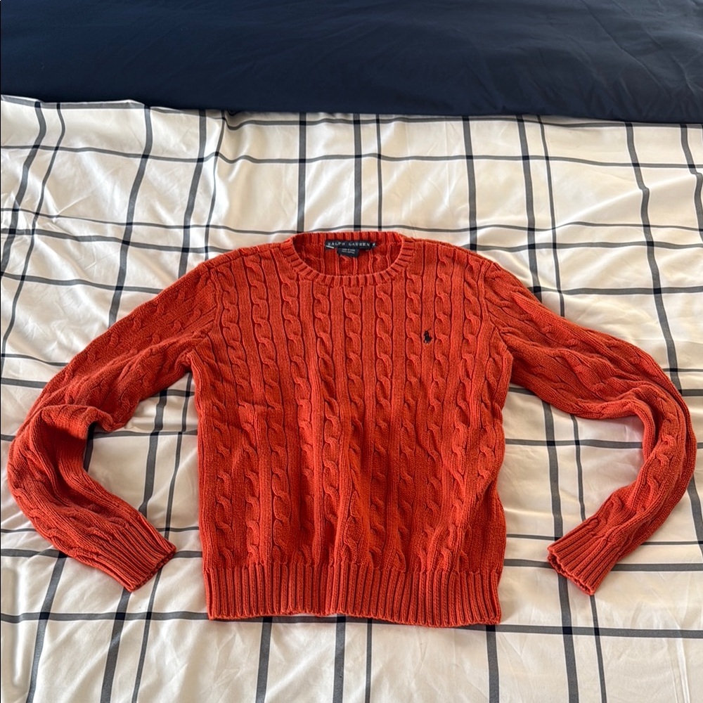 Ralph Lauren Vibrant Orange Knit Sweater
